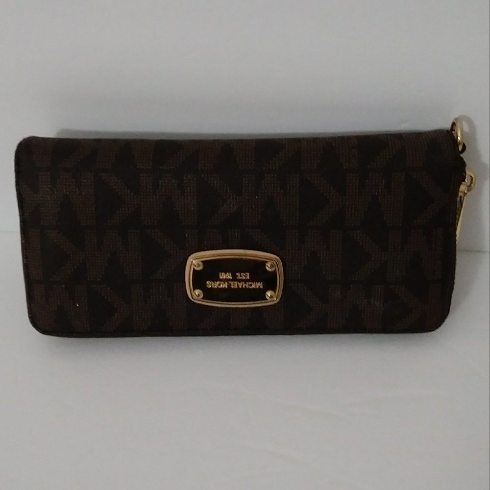 Michael Kors Brown Logo Signature Wallet